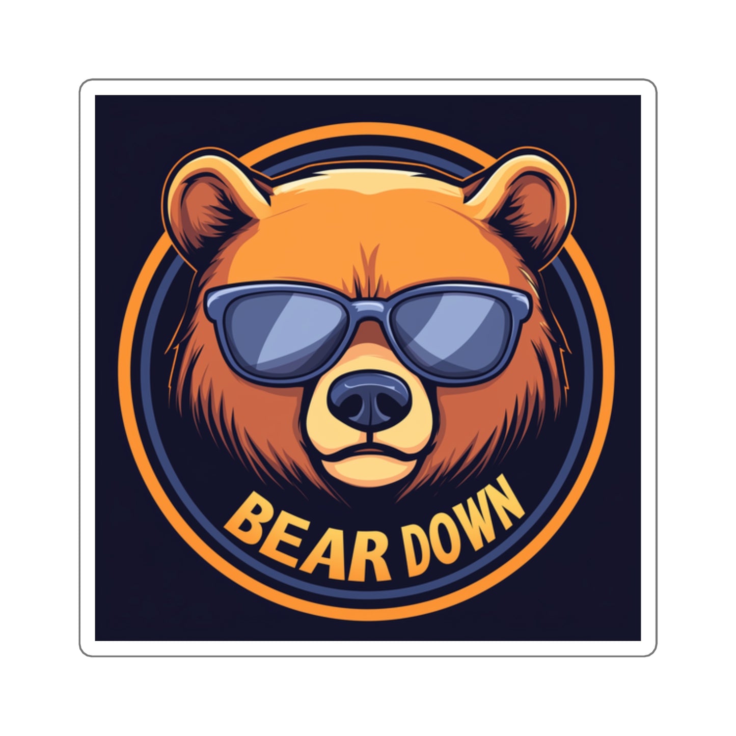 Bear Down Sunglasses Sticker