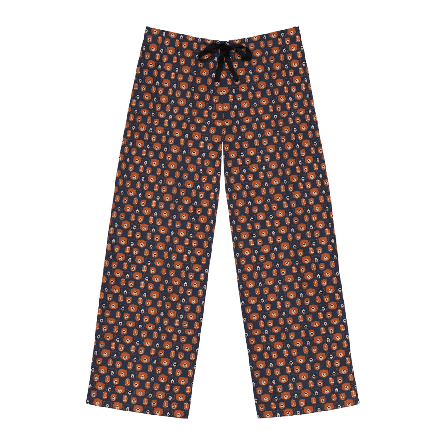 Chicago Bears Pajama Pants - Men's Sleepwear - Bears & Footballs Pattern - Jersey Knit