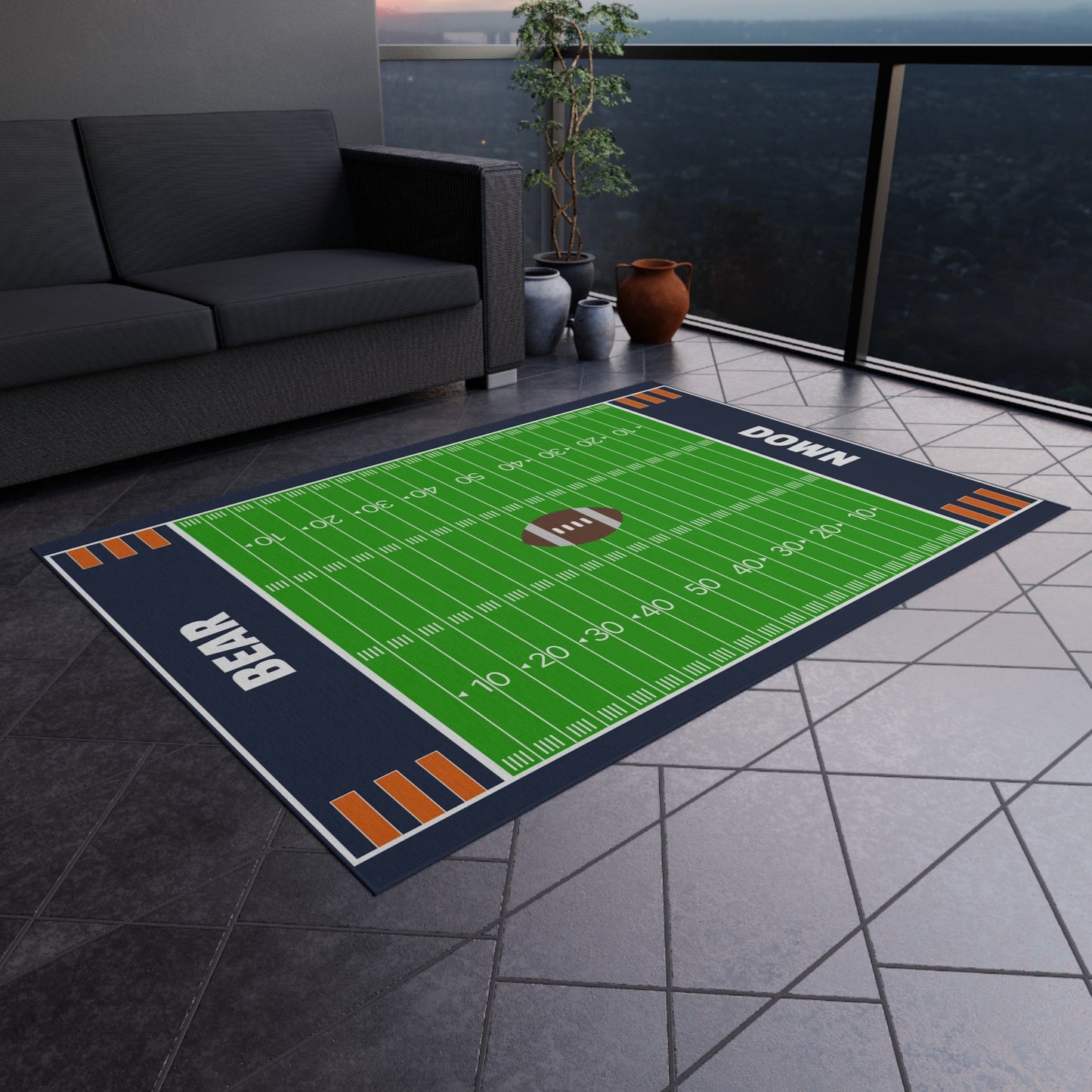 Chicago Bears Football Field Rug Printify