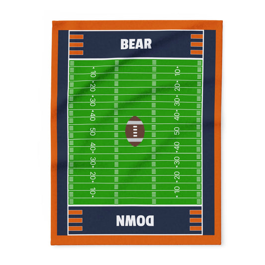 Bear Down Football Field Blanket