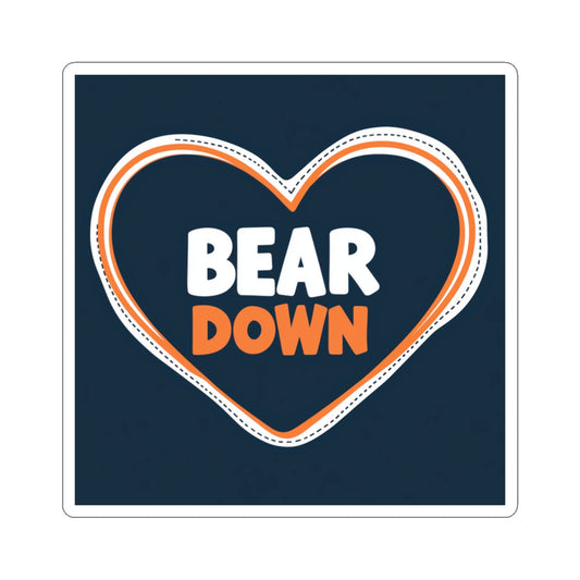 Bear Down Heart Sticker - Paper products - No Context Bears