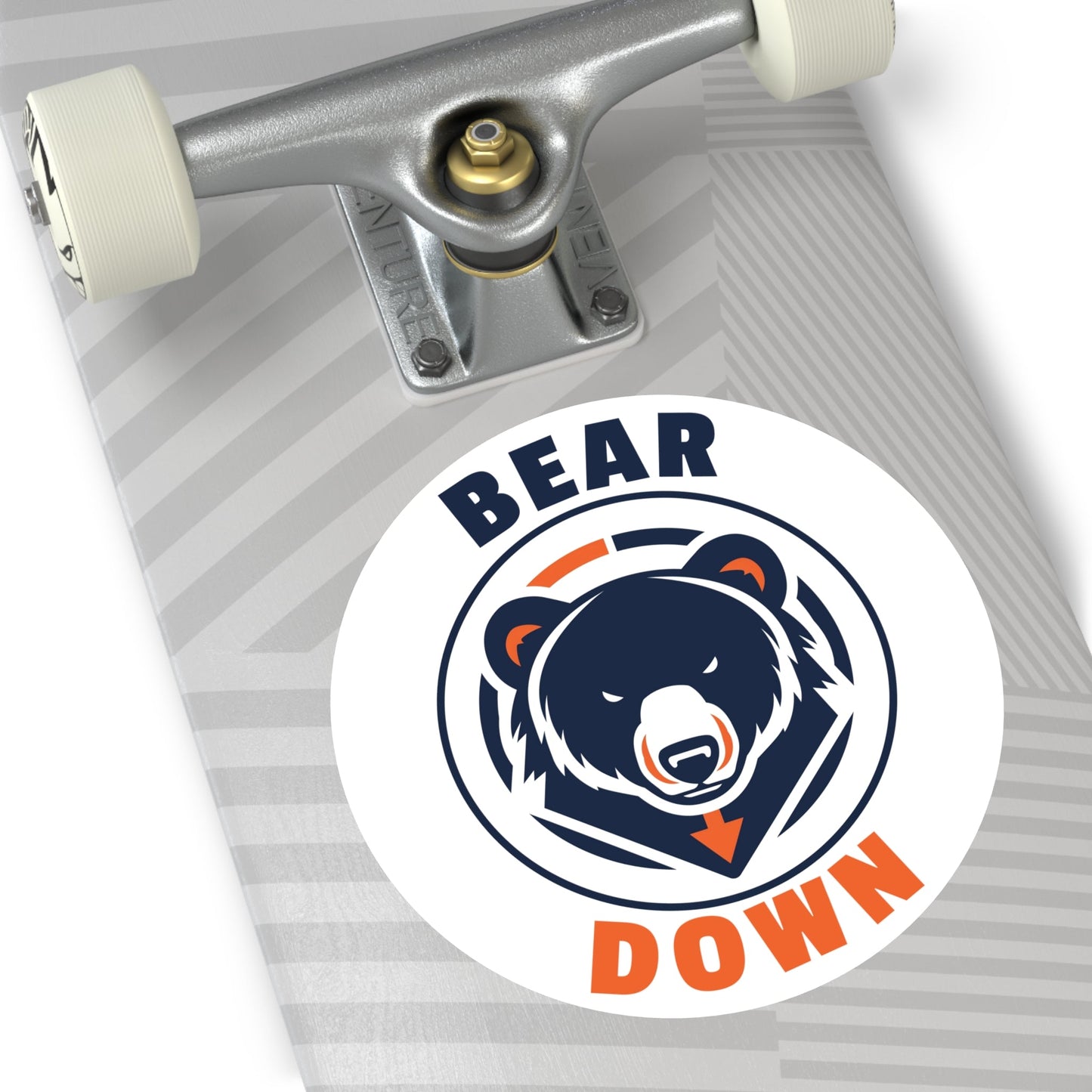 Bear Down Logo Sticker Printify
