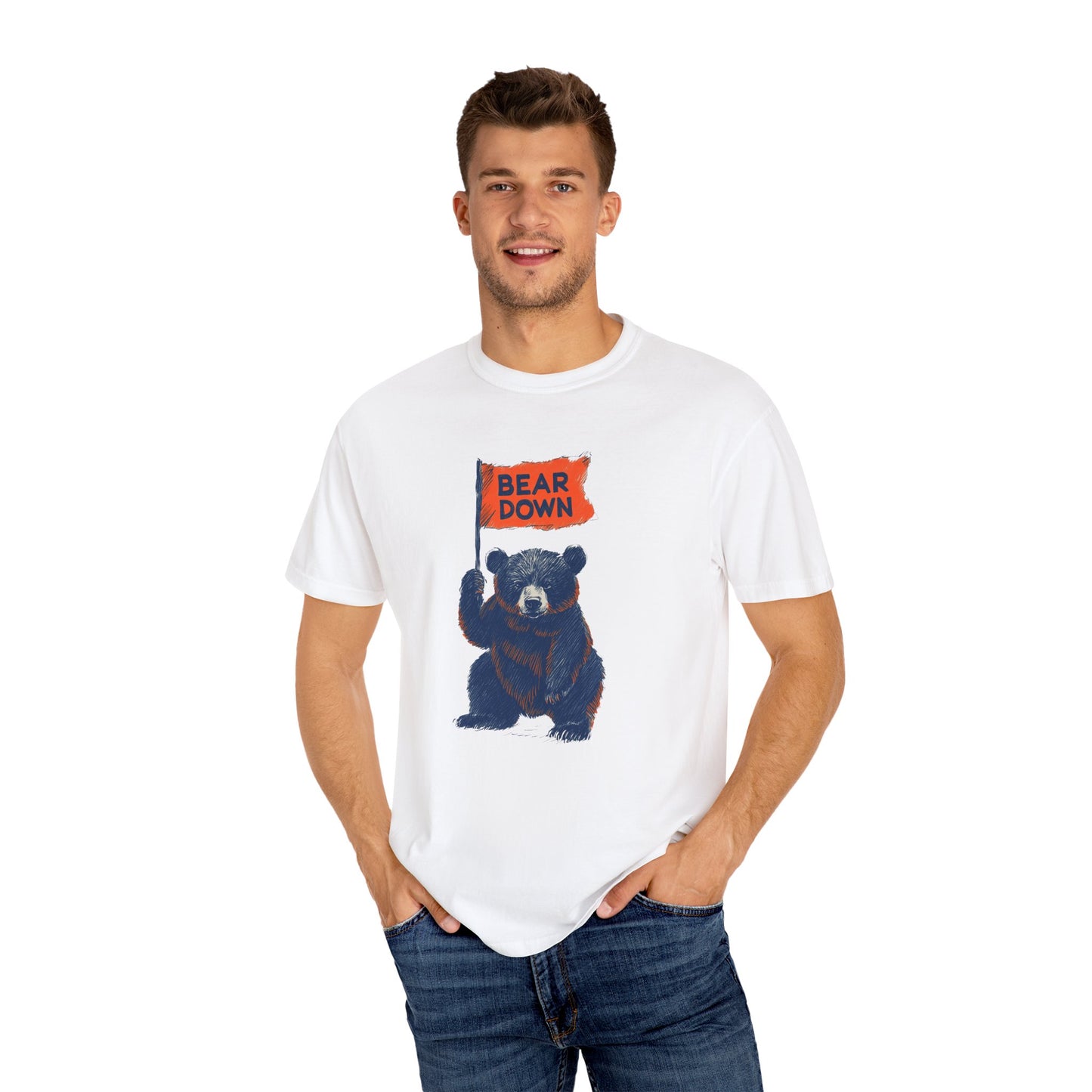 Cute Vintage Bear Flag T-Shirt - Retro Style for Chicago Bears Fans