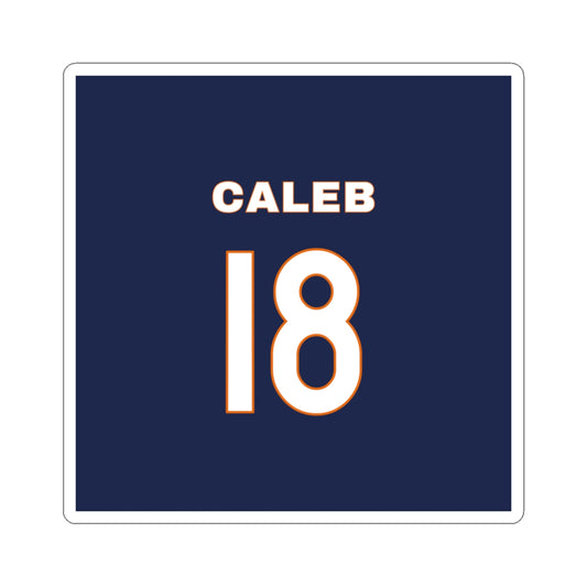 Caleb Williams Sticker - Blue Chicago Bears Jersey
