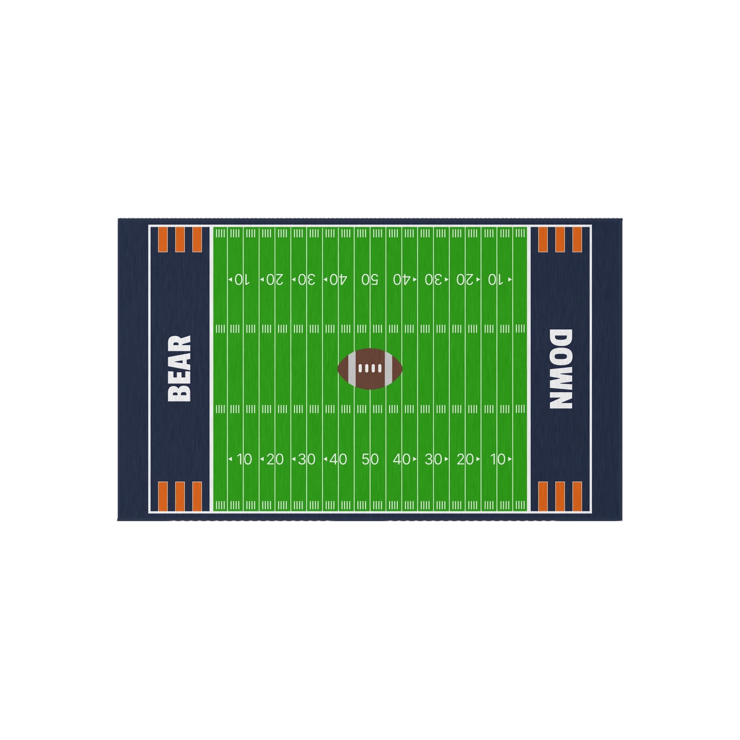 Chicago Bears Football Field Rug - Bear Down Carpet