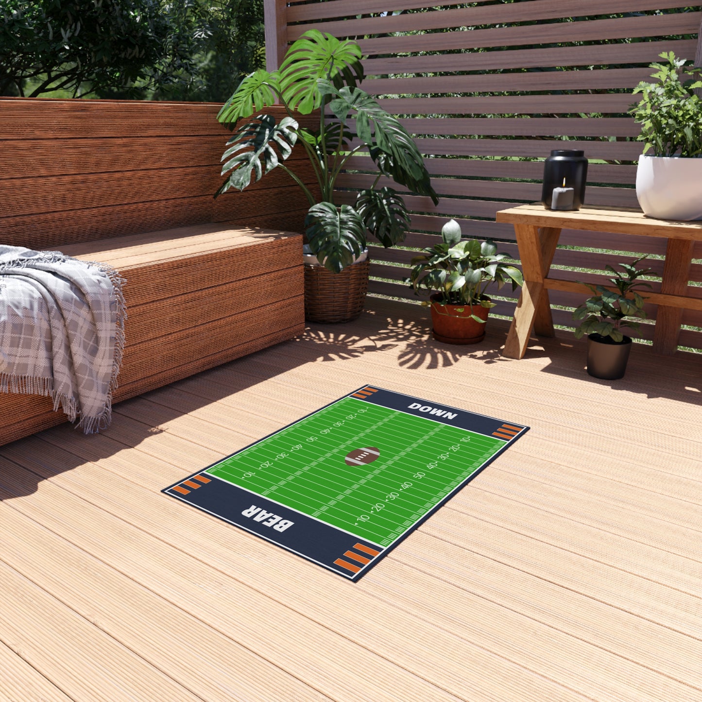 Chicago Bears Football Field Rug - Bear Down Carpet