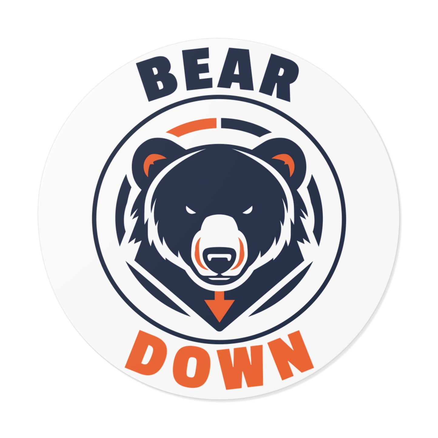 Bear Down Logo Sticker