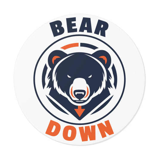 Bear Down Logo Sticker Printify