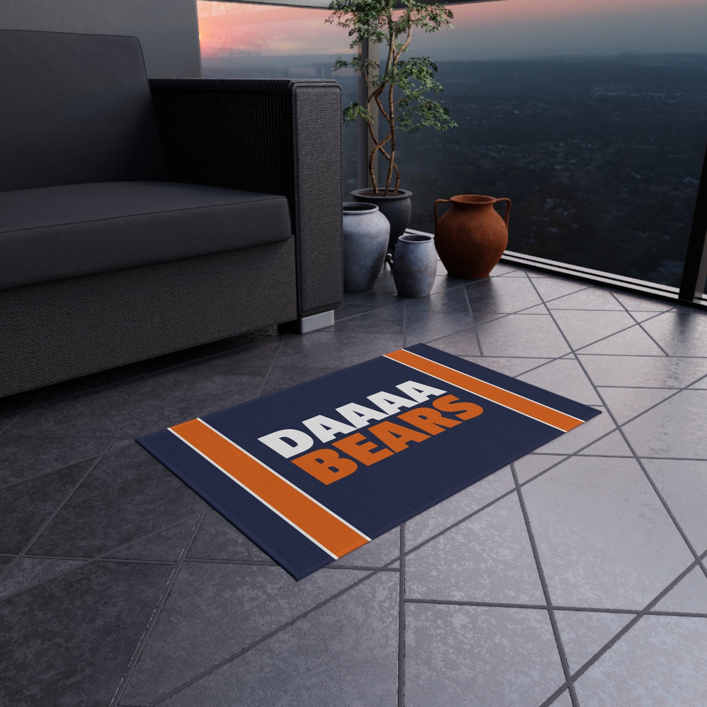 Da Bears Tailgating Outdoor Rug - Chicago Bears Carpet