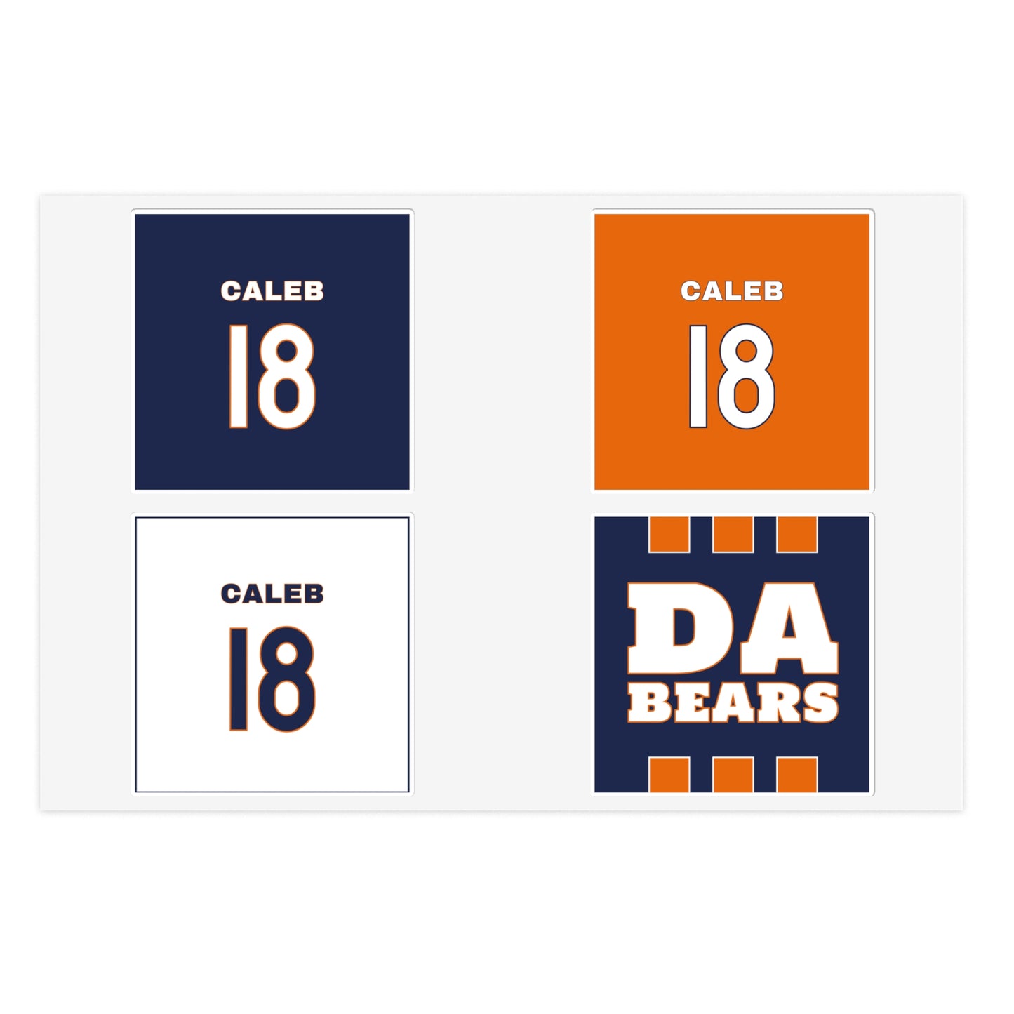 Caleb Williams Bears Sticker Pack β 4 Stickers