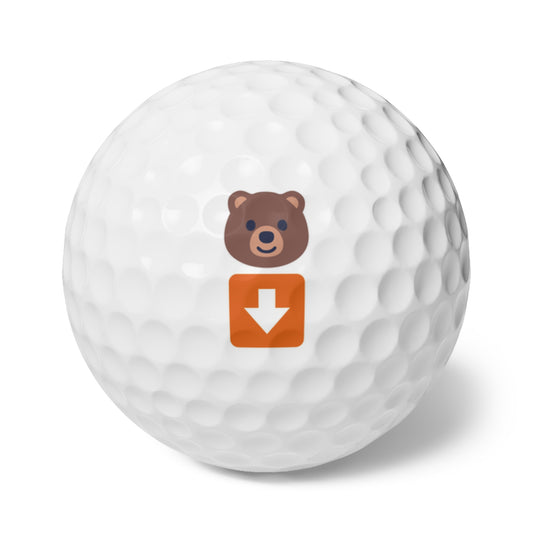Bear Down Emoji Golf Balls (6x)