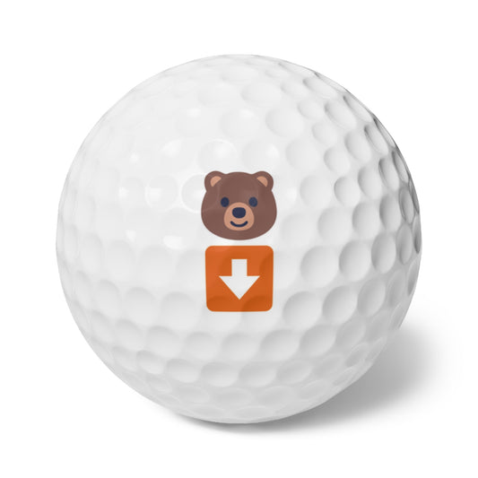 Bear Down Emoji Golf Balls (6x) Printify