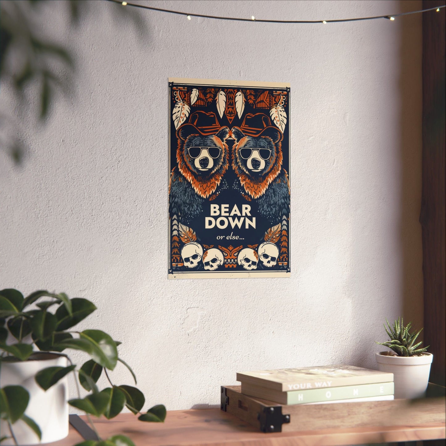 Bear Down Western Poster Printify