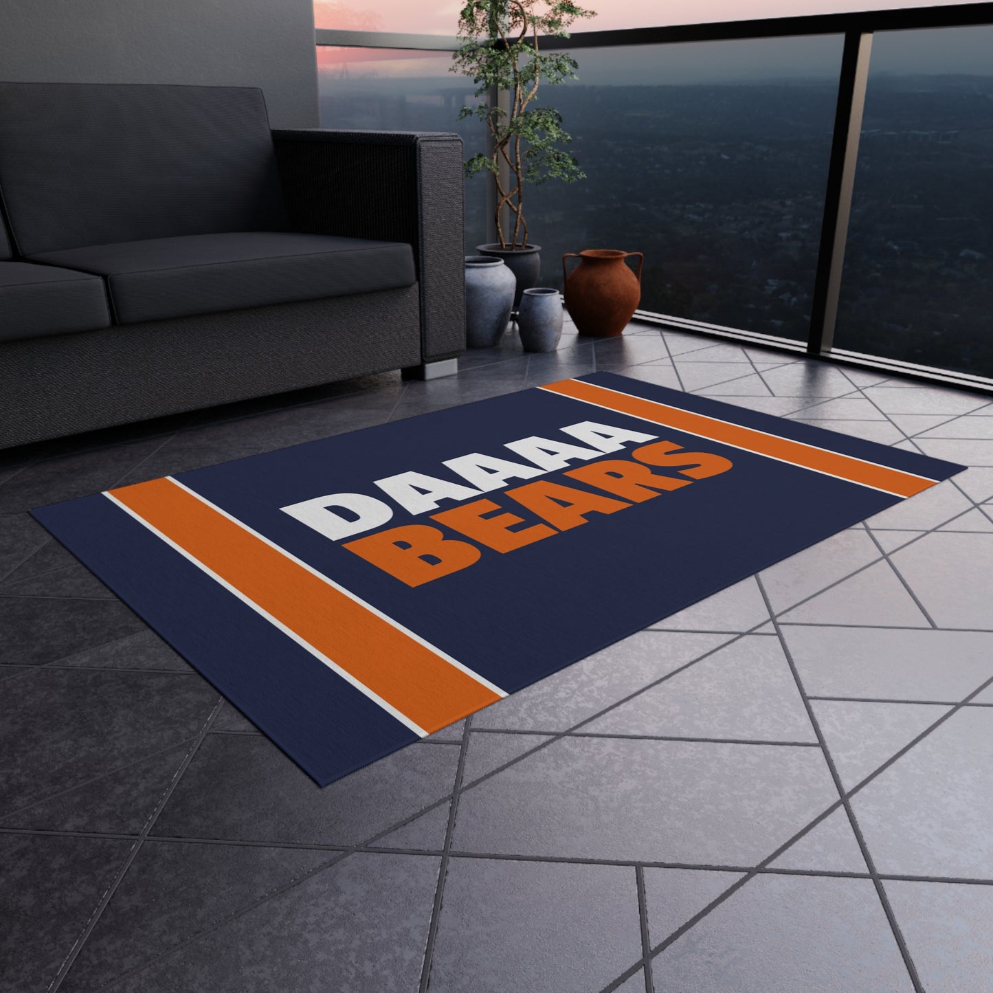 Da Bears Tailgating Outdoor Rug - Chicago Bears Carpet