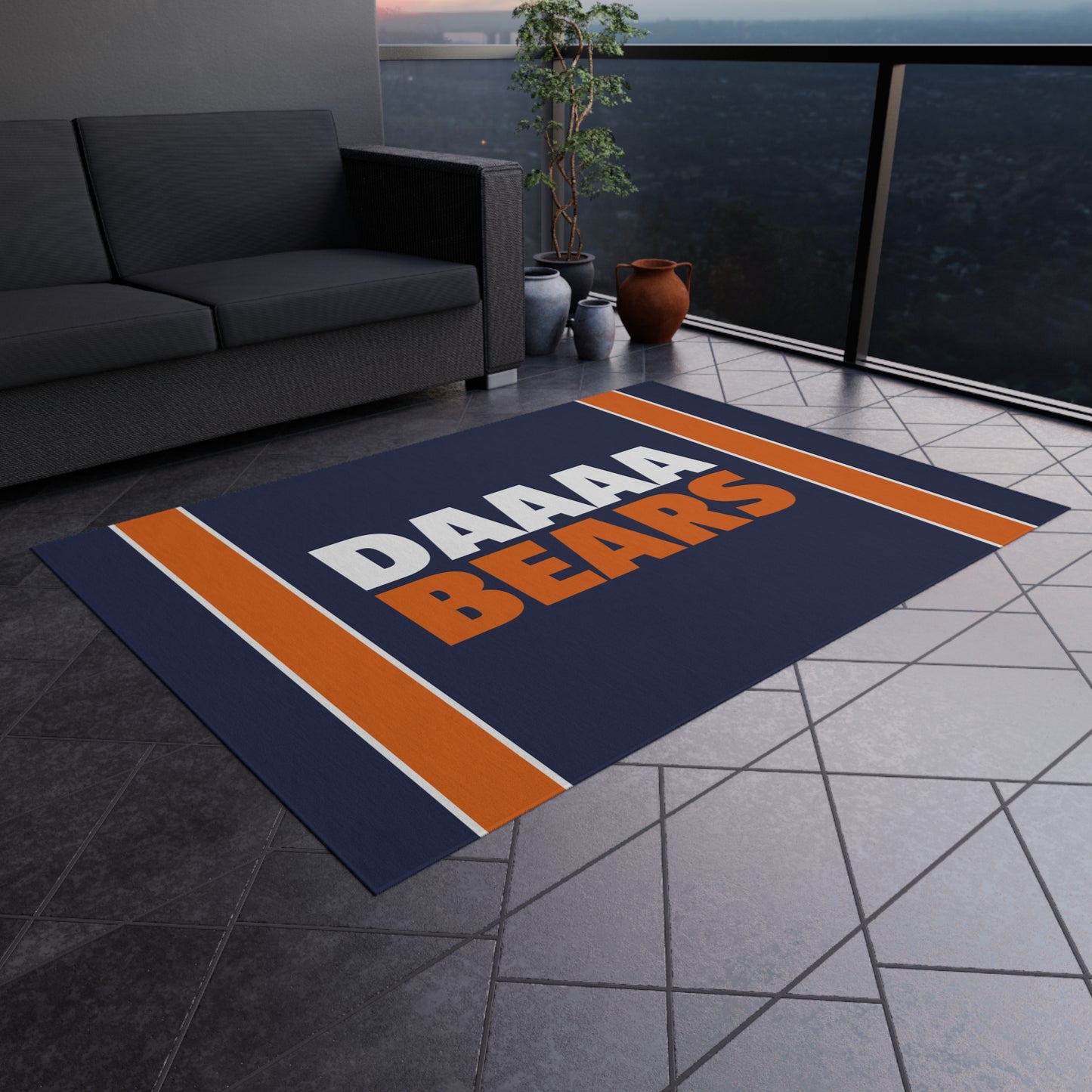 Da Bears Tailgating Outdoor Rug - Chicago Bears Carpet