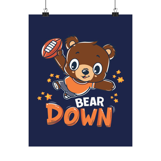 Bear Down Animated Kid's Poster Printify