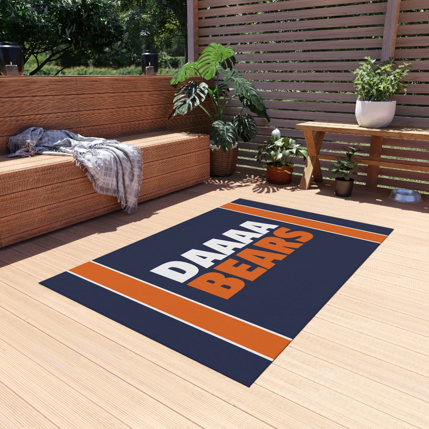 Da Bears Tailgating Outdoor Rug - Chicago Bears Carpet