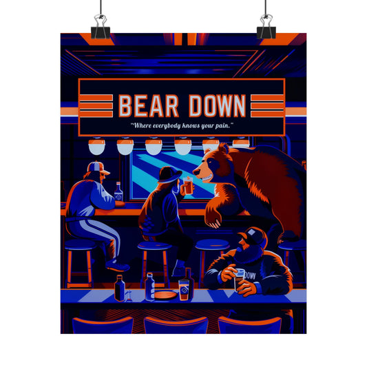 Bear Down Bar Poster Printify