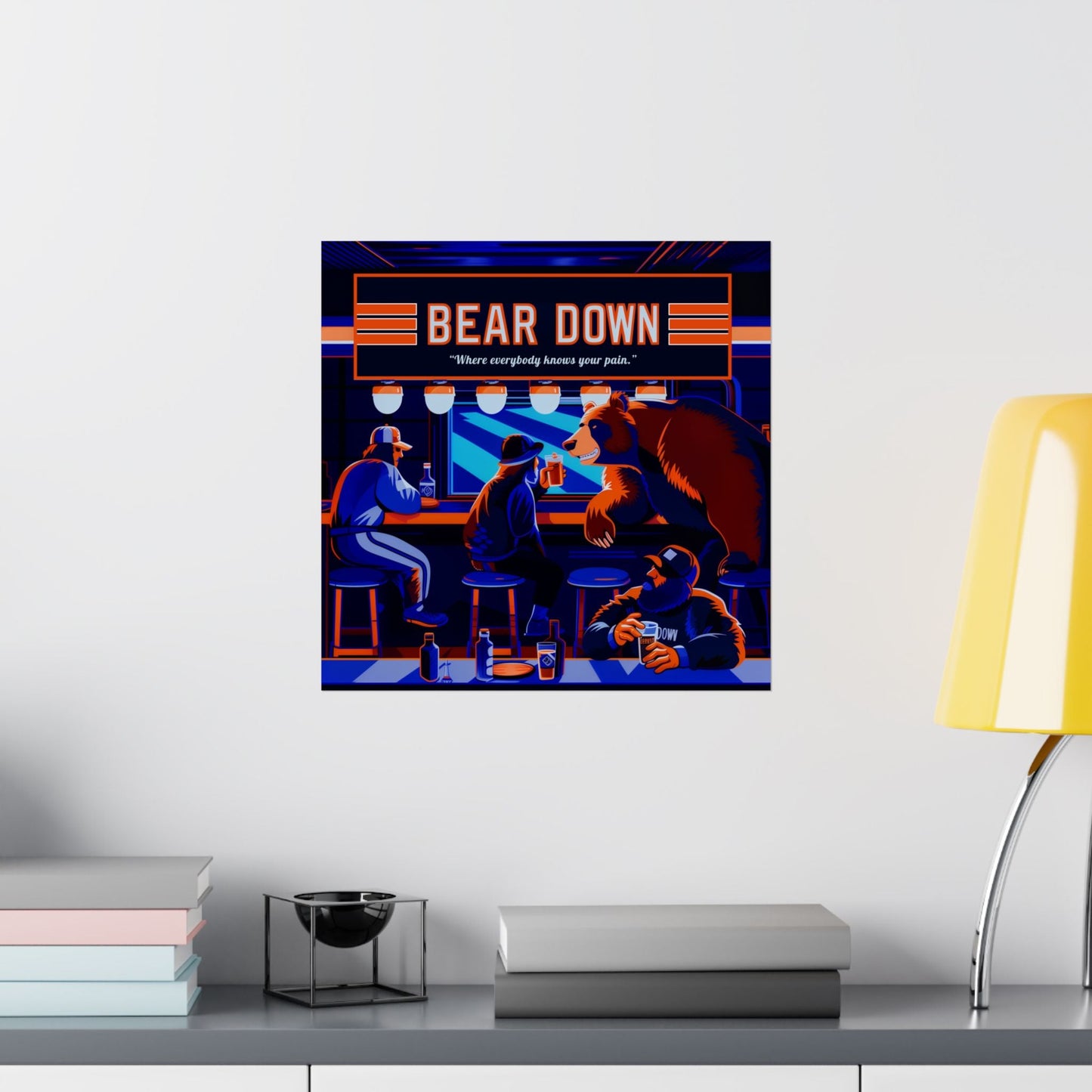 Bear Down Bar Poster Printify
