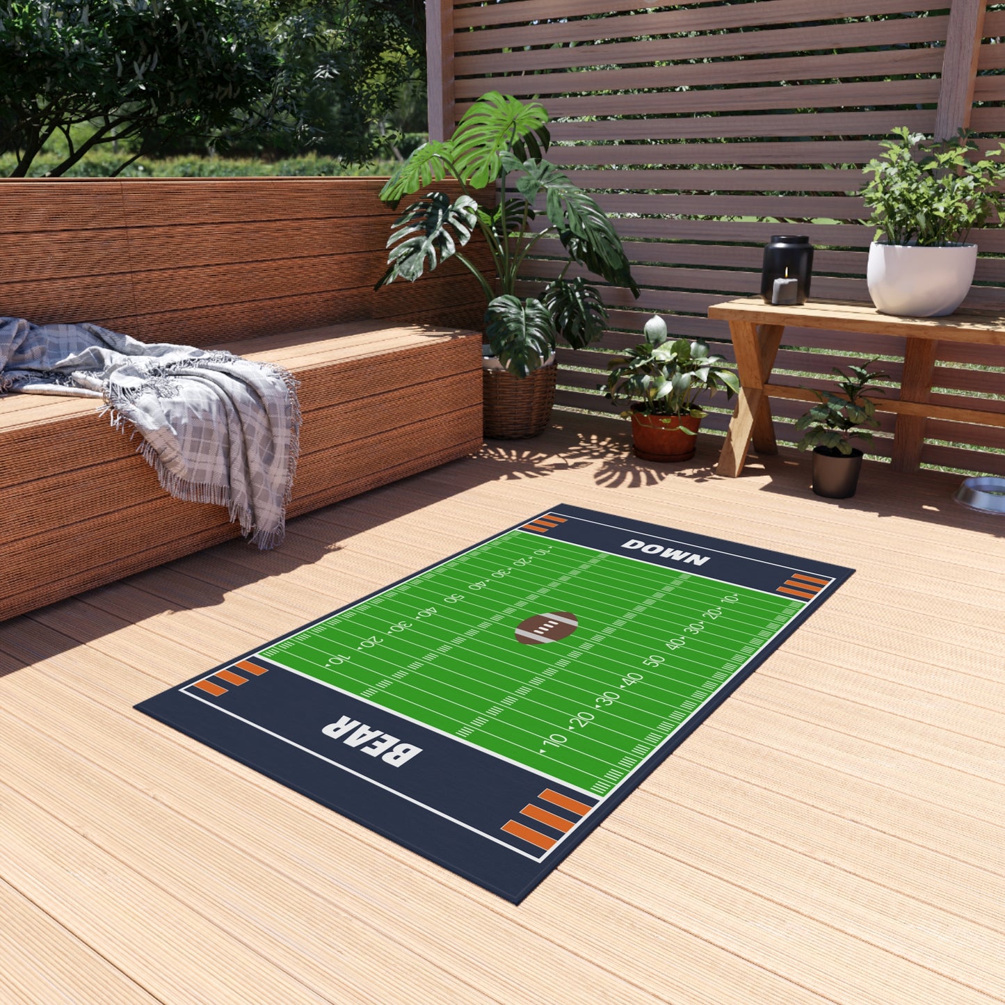 Chicago Bears Football Field Rug - Bear Down Carpet