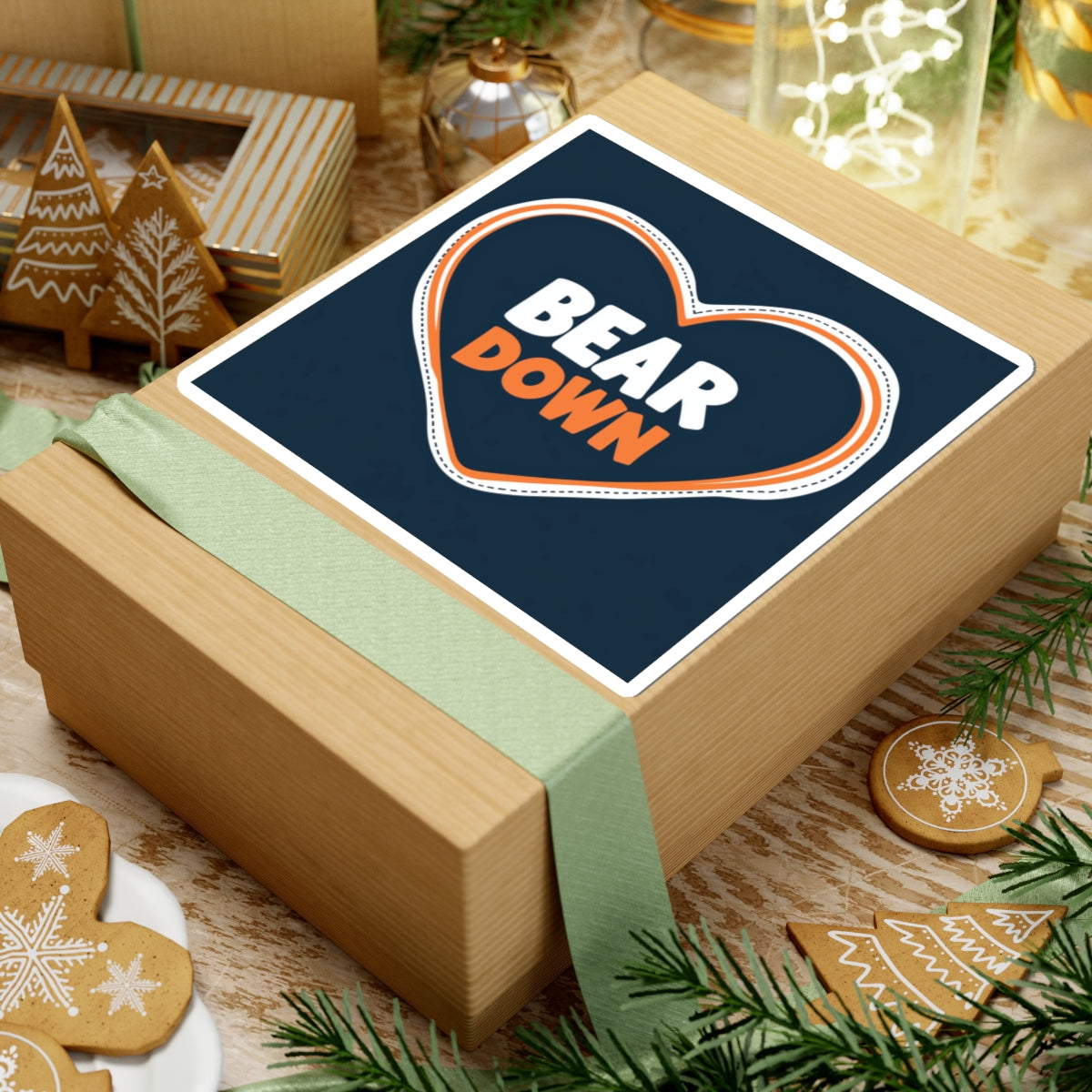 Bear Down Heart Sticker - Paper products - No Context Bears