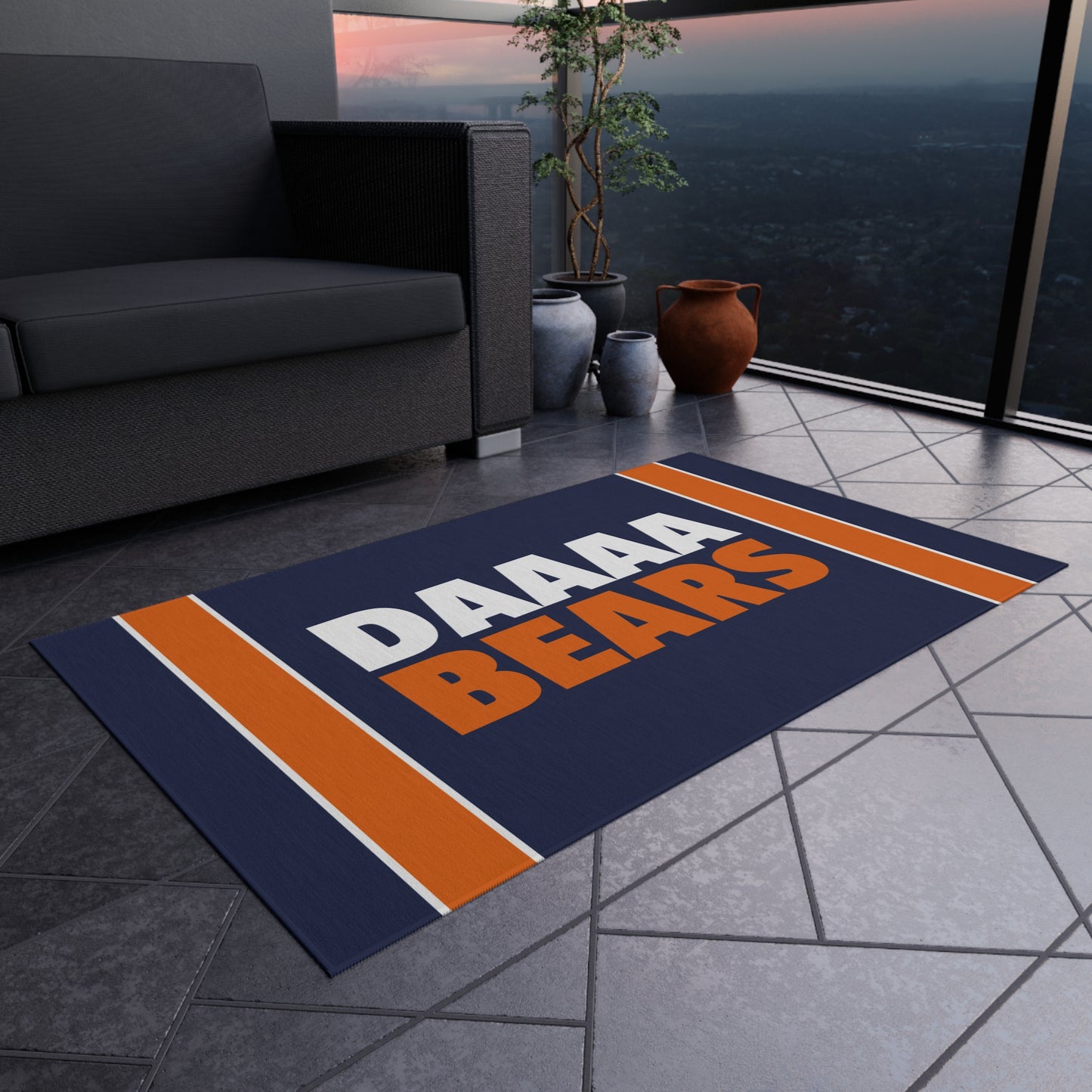 Da Bears Tailgating Outdoor Rug - Chicago Bears Carpet