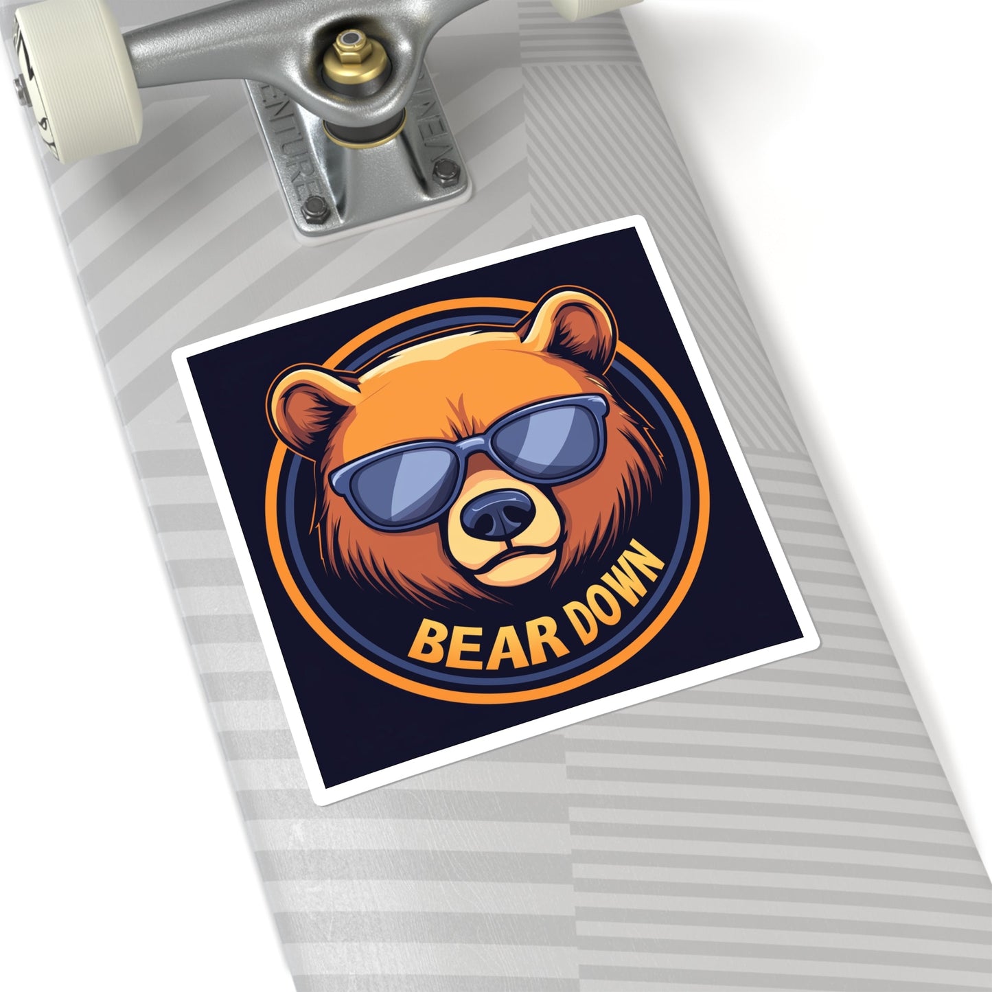 Bear Down Sunglasses Sticker Printify