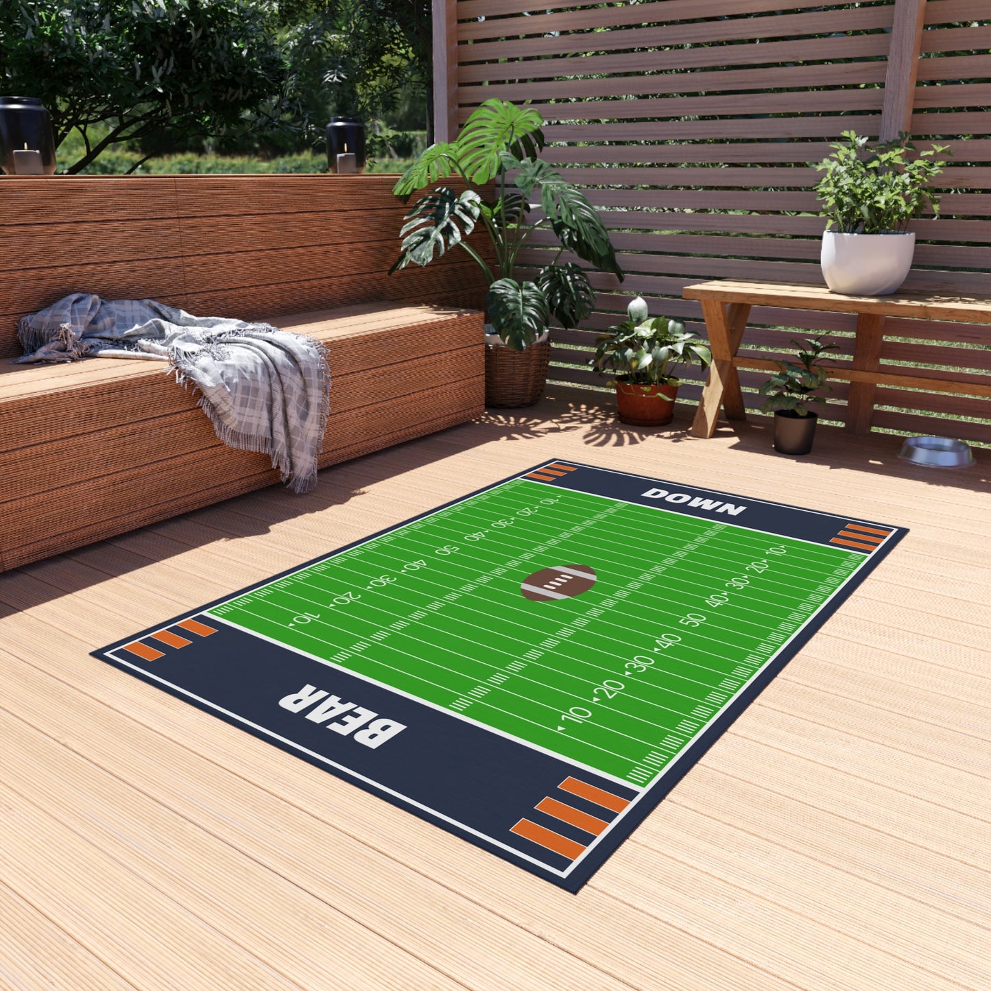 Chicago Bears Football Field Rug - Bear Down Carpet