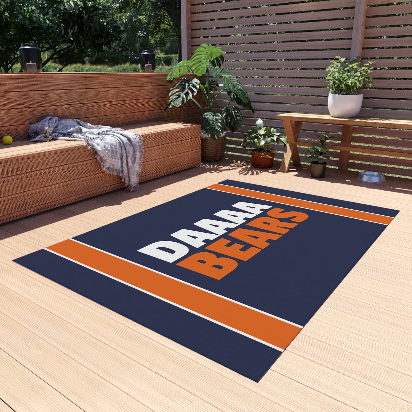 Da Bears Tailgating Outdoor Rug - Chicago Bears Carpet