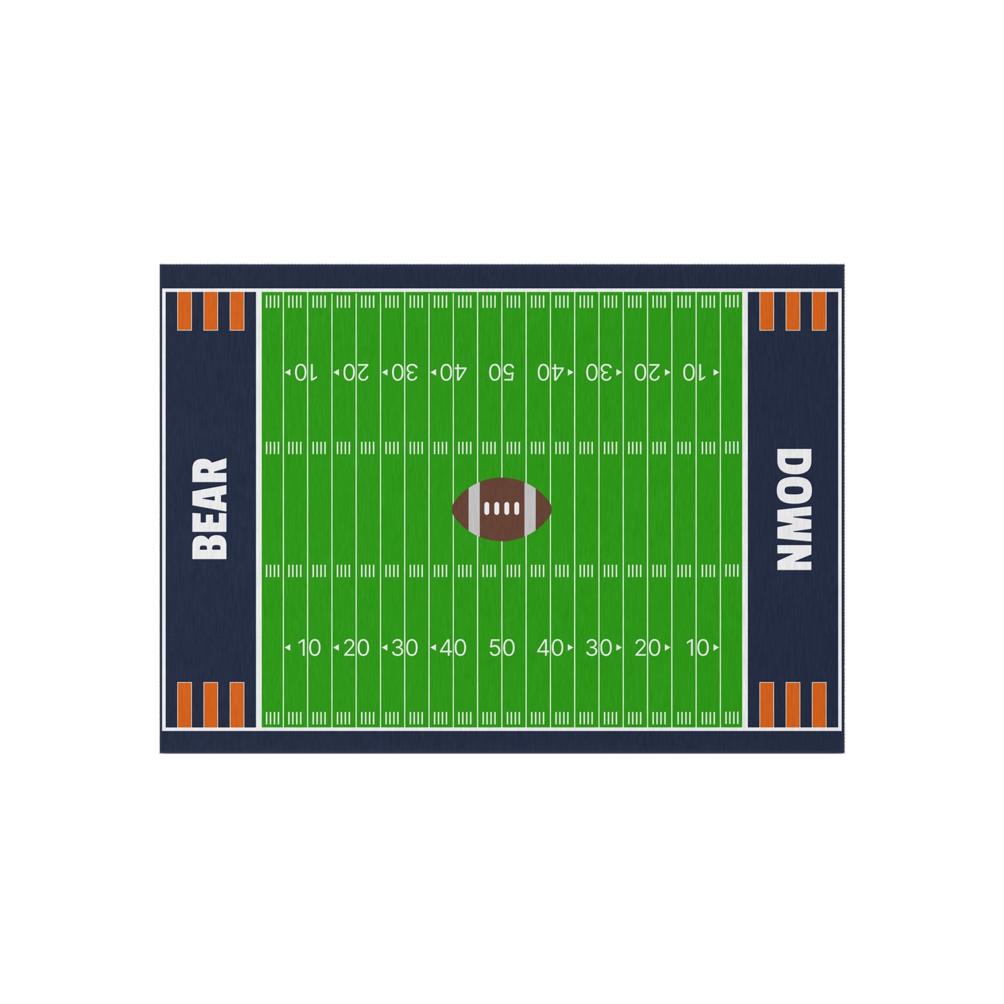 Chicago Bears Football Field Rug - Bear Down Carpet