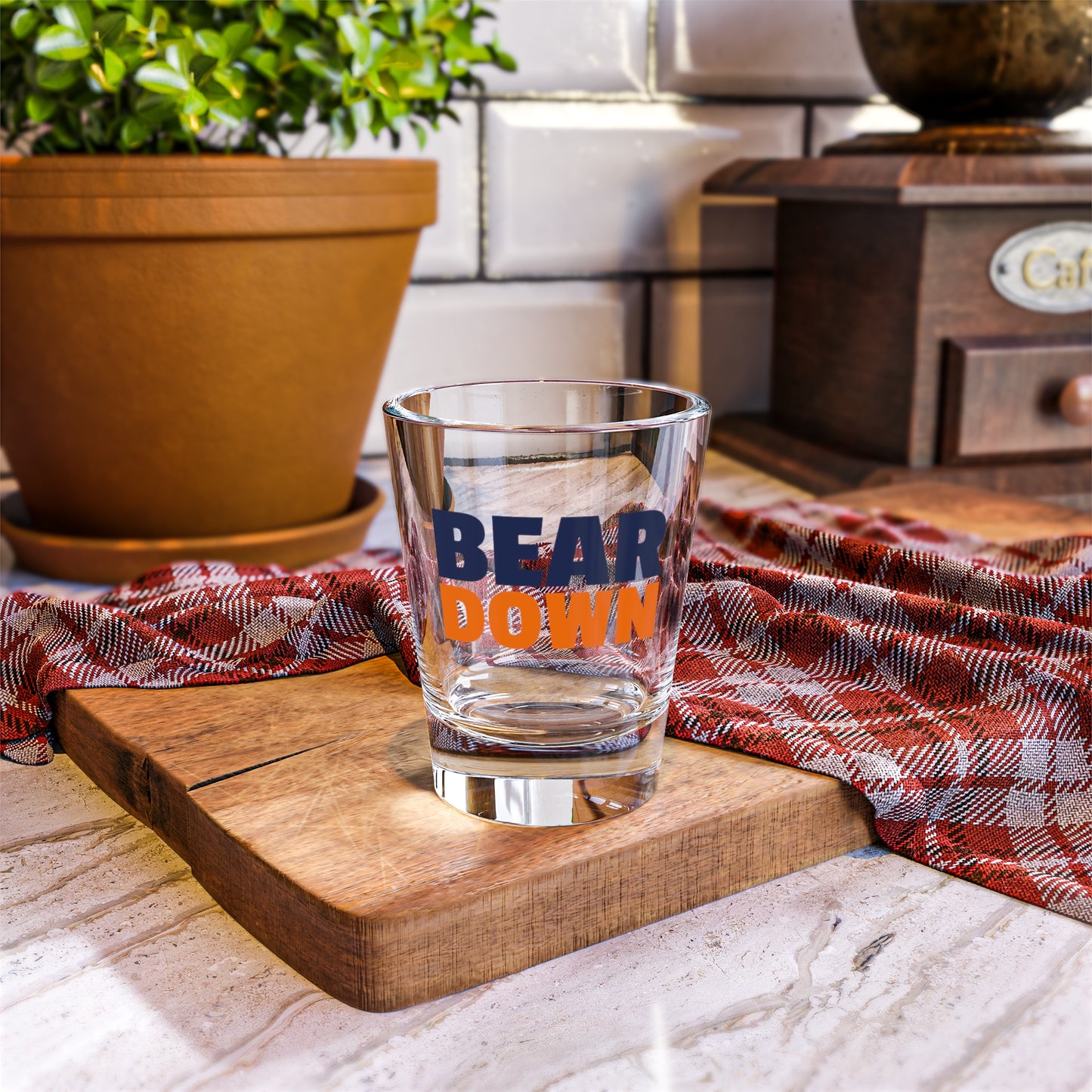 Bear Down Shot Glass