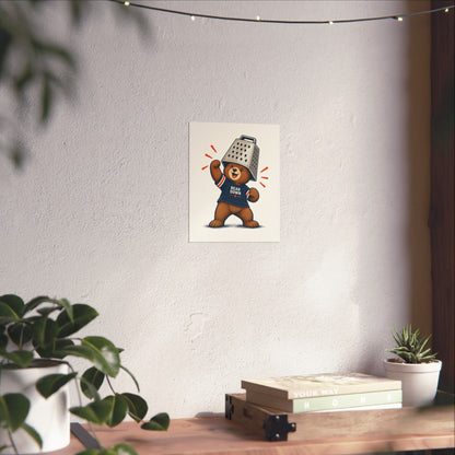 Cheese Grater Bear Poster -  Poster -  No Context Bears