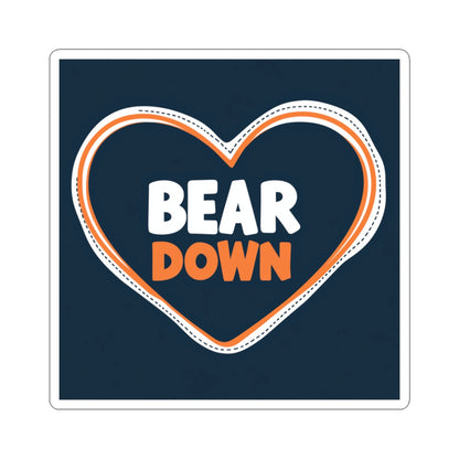 Bear Down Heart Sticker