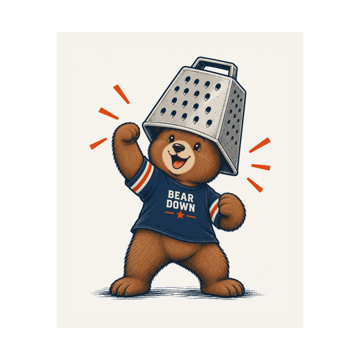 Cheese Grater Bear Poster -  Poster -  No Context Bears