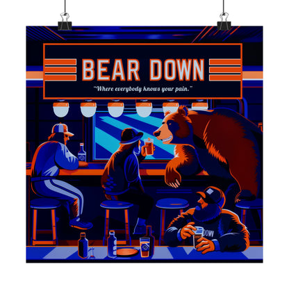 Bear Down Bar Poster