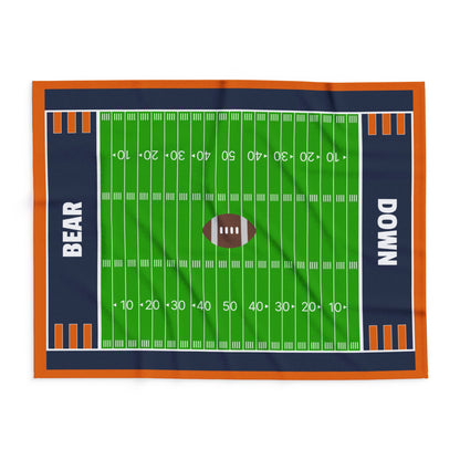 Bear Down Football Field Blanket - The Ultimate Game Day Essential