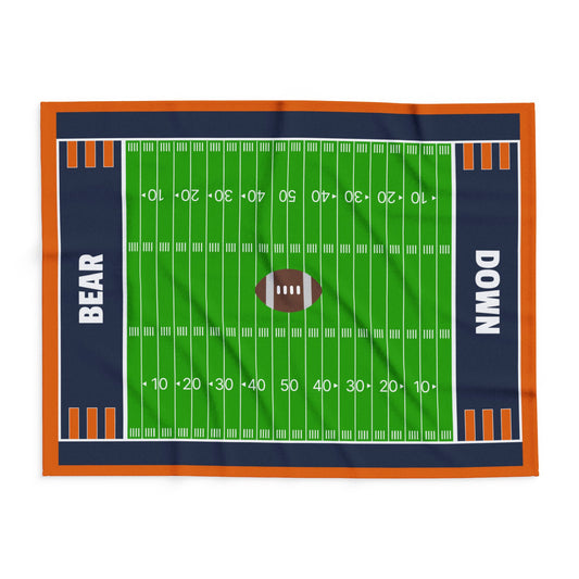 Bear Down Football Field Blanket - The Ultimate Game Day Essential