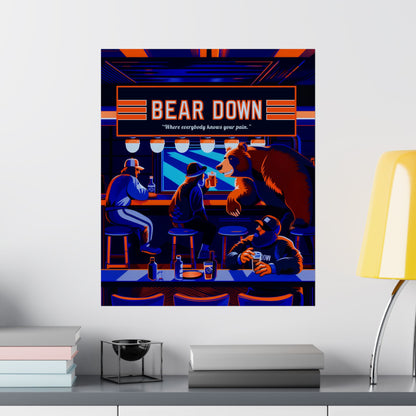 Bear Down Bar Poster