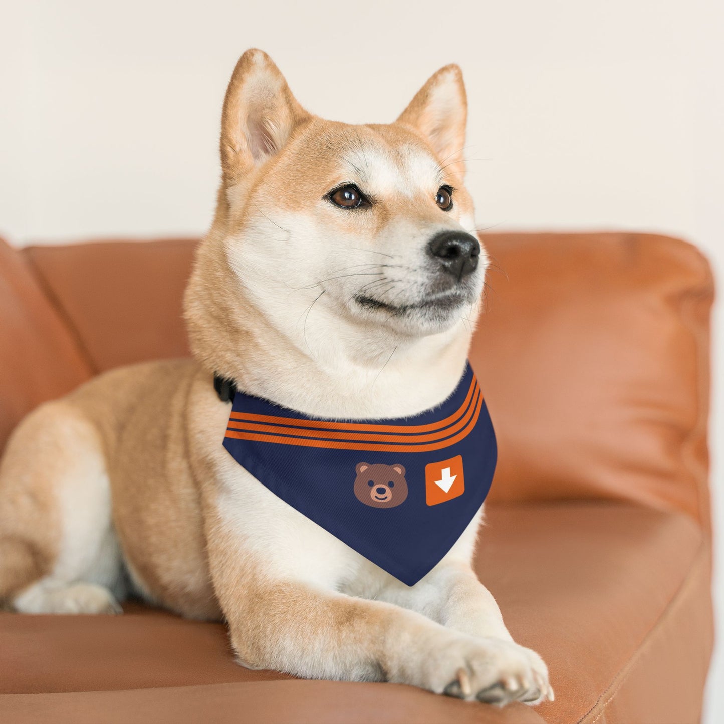 Bear Down Emoji Dog Bandana