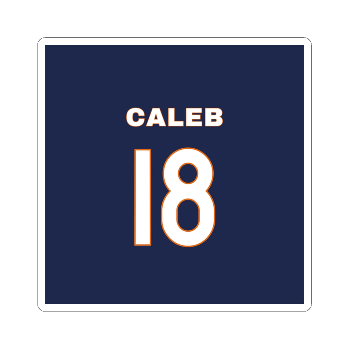 Caleb Williams Sticker - Blue Chicago Bears Jersey