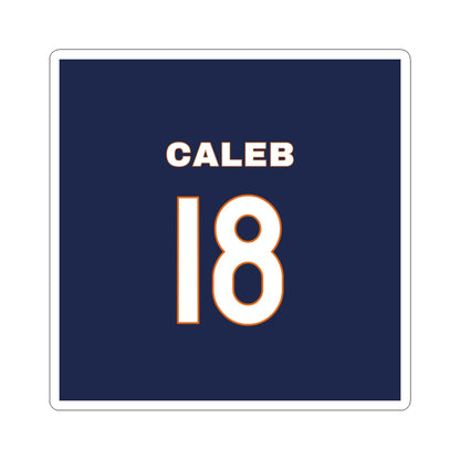 Caleb Williams Sticker - Blue Chicago Bears Jersey