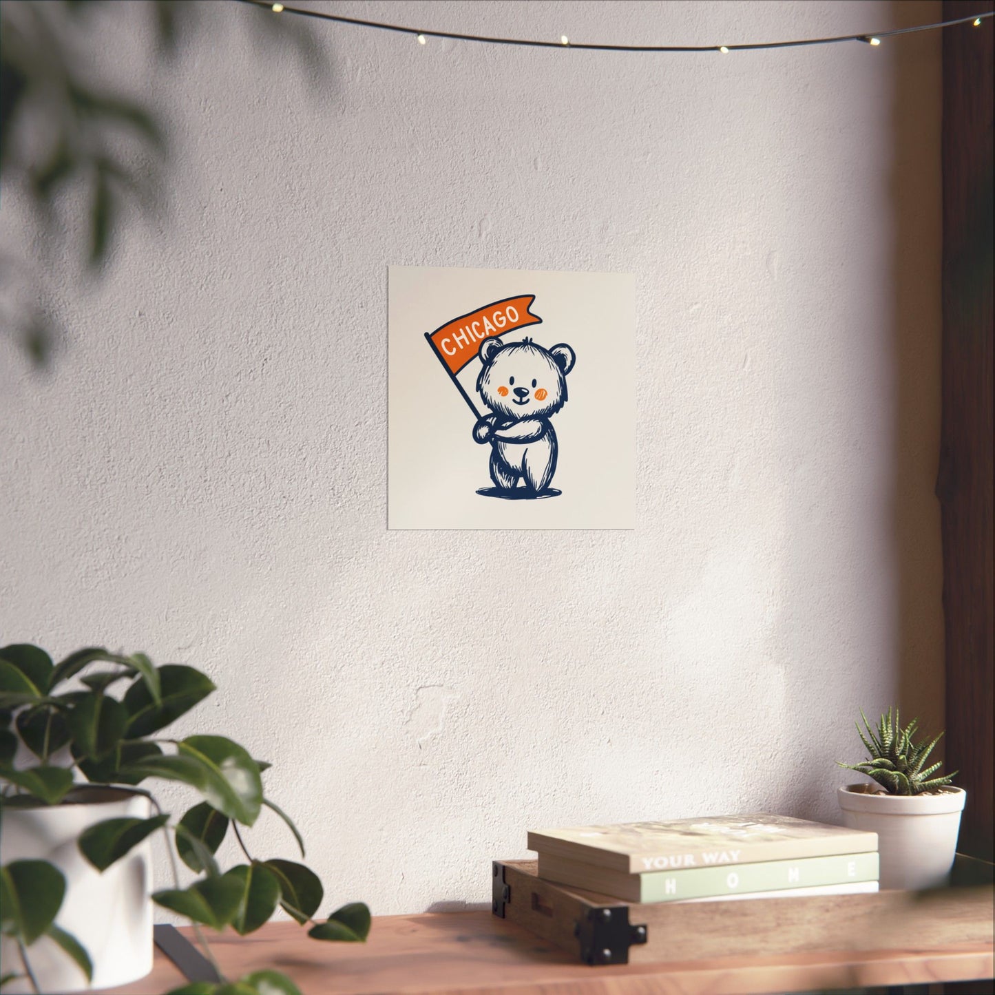 Chicago Flag Bear Poster
