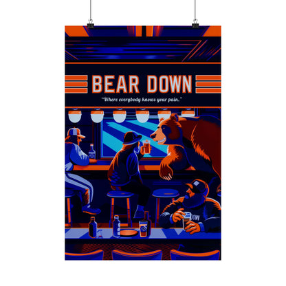 Bear Down Bar Poster