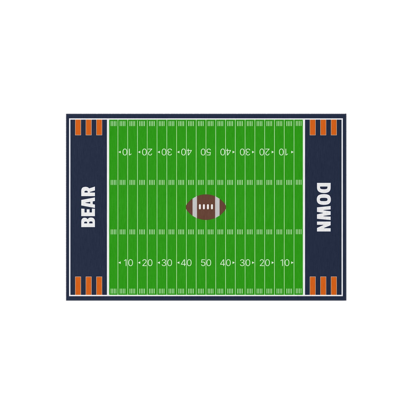 Chicago Bears Football Field Rug - Bear Down Carpet