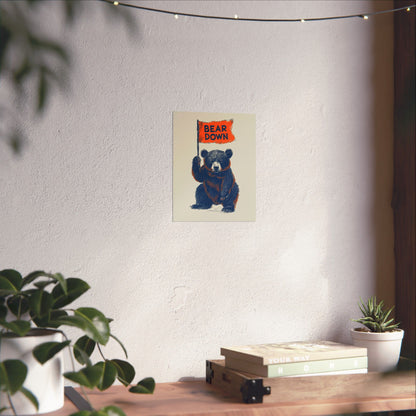 Bear Down Vintage Flag Poster