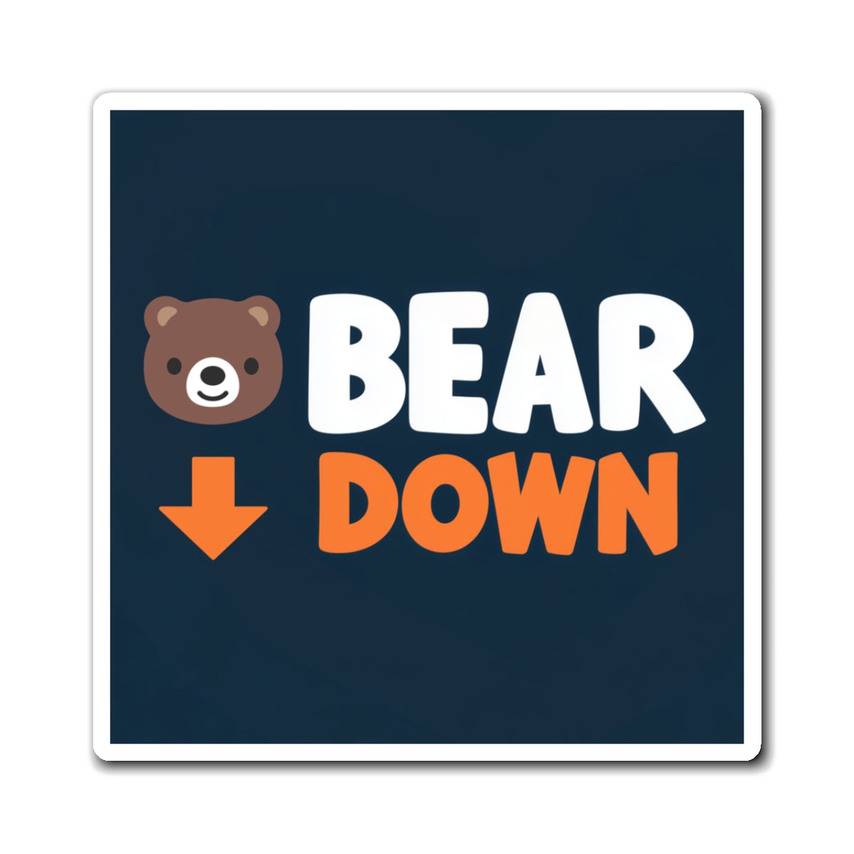 Bear Down Emoji Magnet - Chicago Bears Fridge Magnet