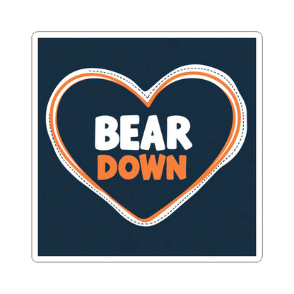 Bear Down Heart Sticker