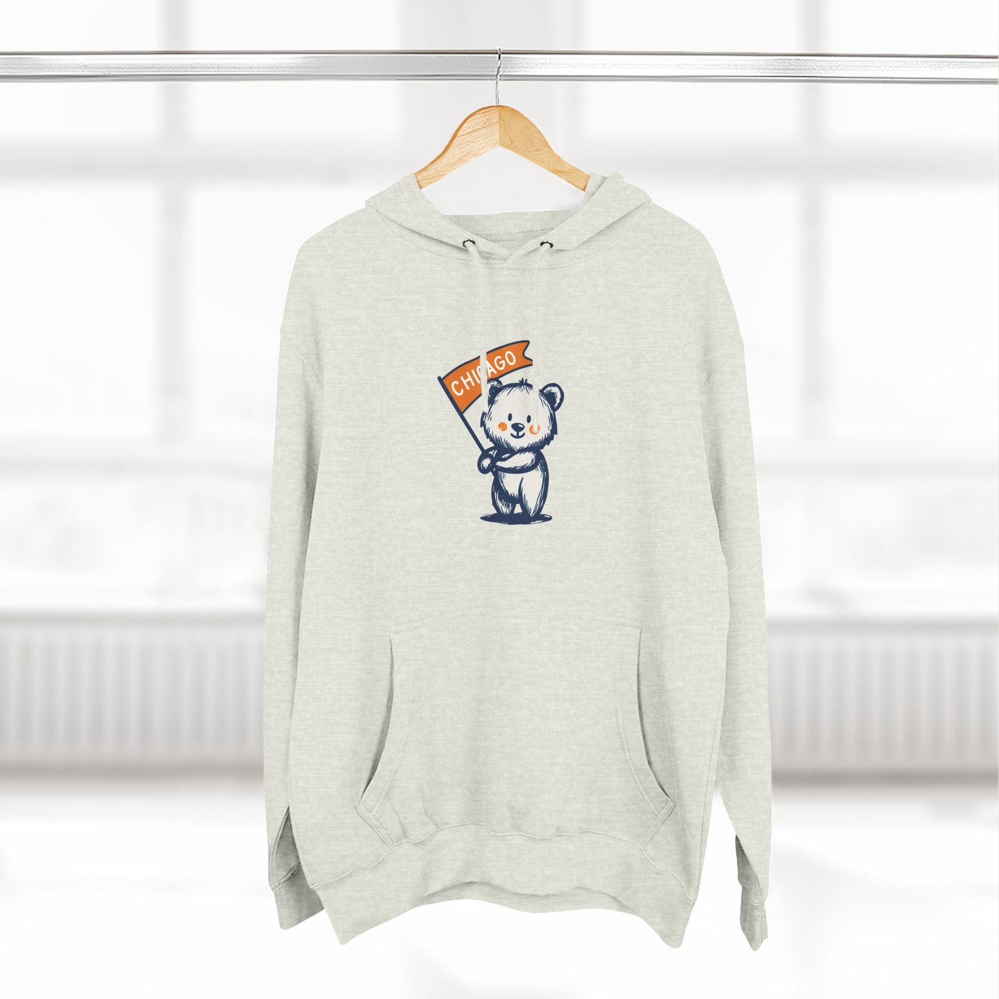 Chicago Flag Bear Hoodie