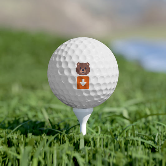 Bear Down Emoji Golf Balls (6x)