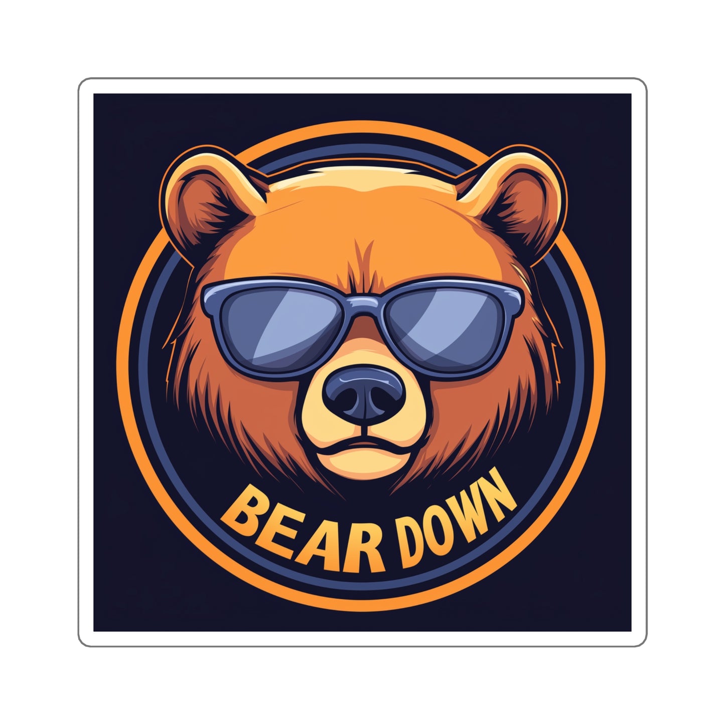 Bear Down Sunglasses Sticker